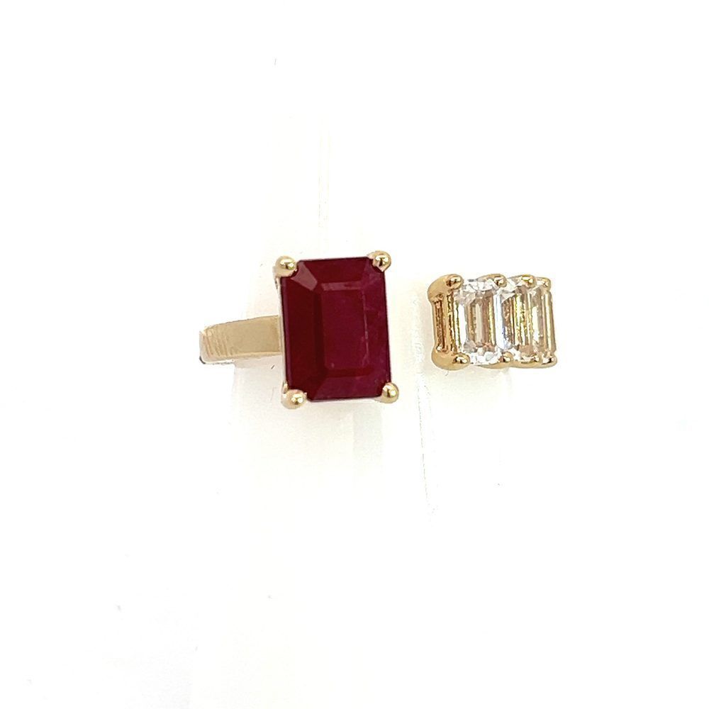 Natural Ruby Sapphire Ring 6.5 14k W Gold 3.64 TCW Certified $4,950 310635
